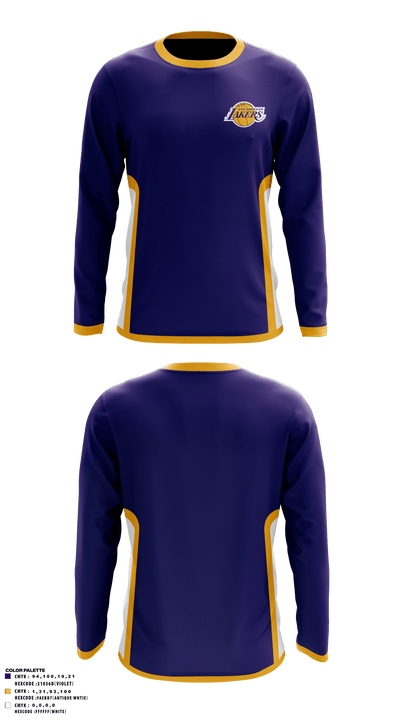 Los angles lakers 4080313 Long Sleeve Performance Shirt - 1