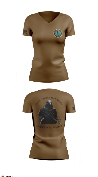 Center for Security Forces Detachment Chesapeake 88189039 Women's Short Sleeve V-neck Shirt - 2