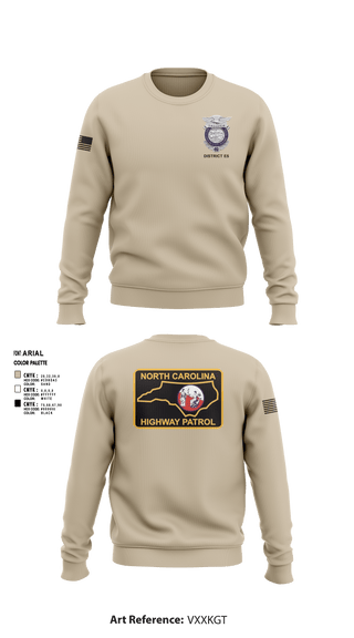 Crew Neck Sweatshirt, District E5, Police, Teamtime, Team time, sublimation, custom sports apparel, team uniforms, spirit wear, spiritwear, sports uniforms, custom shirts, team store, custom team store, fundraiser sports, apparel fundraiser