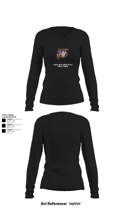 806 Marines 13874790 Women's Long Sleeve V-neck Shirt - 22