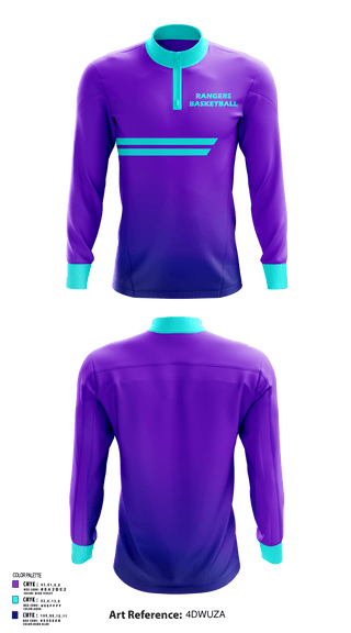 Quarter Zip Jacket, Rangers, Men's Basketball, Teamtime, Team time, sublimation, custom sports apparel, team uniforms, spirit wear, spiritwear, sports uniforms, custom shirts, team store, custom team store, fundraiser sports, apparel fundraiser