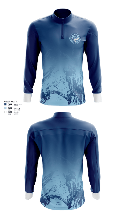 Quarter Zip Jacket, Flight basketball club, Men's Basketball, Teamtime, Team time, sublimation, custom sports apparel, team uniforms, spirit wear, spiritwear, sports uniforms, custom shirts, team store, custom team store, fundraiser sports, apparel fundraiser