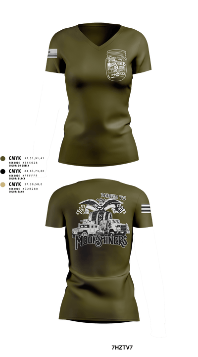 1450th TC 47594433 Women's Short Sleeve V-neck Shirt - 1