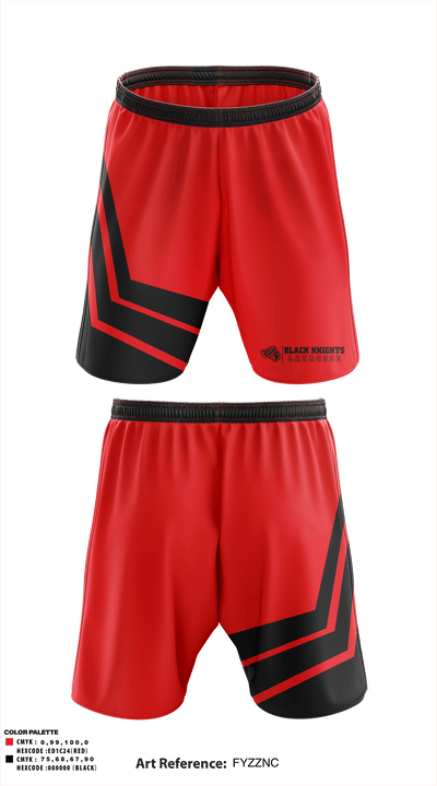 Black Knights Lacrosse Club 76626812 Athletic Shorts With Pockets - 1