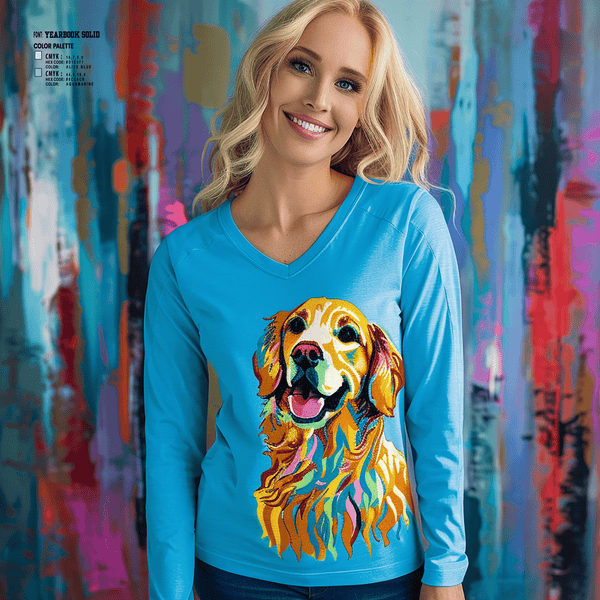 Women's Long Sleeve Vneck Shirt, Steel athletic ms, Cheer, Teamtime, Team time, sublimation, custom sports apparel, team uniforms, spirit wear, spiritwear, sports uniforms, custom shirts, team store, custom team store, fundraiser sports, apparel fundraiser