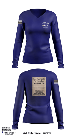 Women's Long Sleeve Vneck Shirt, 526th TFS, , Teamtime, Team time, sublimation, custom sports apparel, team uniforms, spirit wear, spiritwear, sports uniforms, custom shirts, team store, custom team store, fundraiser sports, apparel fundraiser