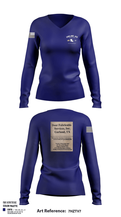 526th TFS 89868786 Women's Long Sleeve V-neck Shirt - 1