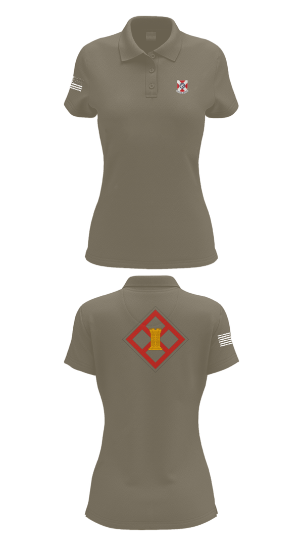 Women's Short Sleeve Performance Polo, 322 EN CO, Army, Teamtime, Team time, sublimation, custom sports apparel, team uniforms, spirit wear, spiritwear, sports uniforms, custom shirts, team store, custom team store, fundraiser sports, apparel fundraiser