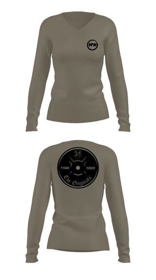 Women's Long Sleeve Vneck Shirt, 10th Special Forces HPW, , Teamtime, Team time, sublimation, custom sports apparel, team uniforms, spirit wear, spiritwear, sports uniforms, custom shirts, team store, custom team store, fundraiser sports, apparel fundraiser