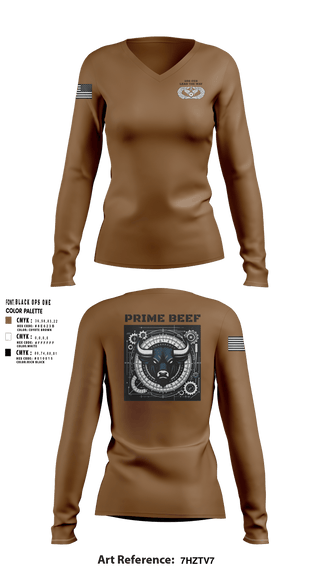 Women's Long Sleeve Vneck Shirt, 106 CES, Air Force, Teamtime, Team time, sublimation, custom sports apparel, team uniforms, spirit wear, spiritwear, sports uniforms, custom shirts, team store, custom team store, fundraiser sports, apparel fundraiser