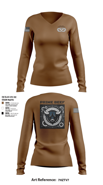106 CES 5778976 Women's Long Sleeve V-neck Shirt - 2