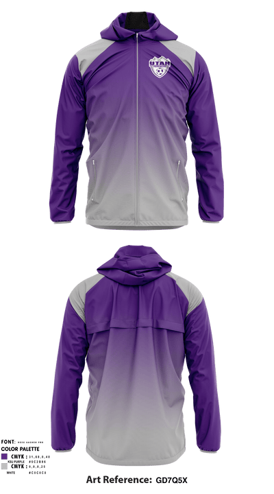 Utah Youth Soccer Association 34421772 Windbreaker - 1