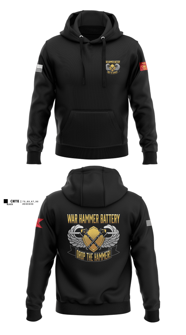 Hoodie, HHB 2-44 ADAR, Army, Teamtime, Team time, sublimation, custom sports apparel, team uniforms, spirit wear, spiritwear, sports uniforms, custom shirts, team store, custom team store, fundraiser sports, apparel fundraiser