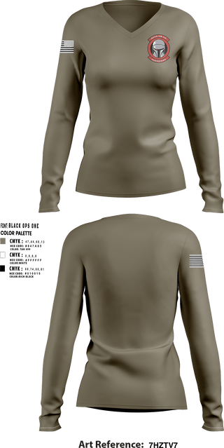 Women's Long Sleeve Vneck Shirt, 637th Chemical Company, National Guard, Teamtime, Team time, sublimation, custom sports apparel, team uniforms, spirit wear, spiritwear, sports uniforms, custom shirts, team store, custom team store, fundraiser sports, apparel fundraiser