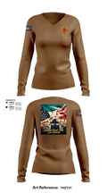 3/7 India Co. Wpns Plt 50459074 Women's Long Sleeve V-neck Shirt - 101