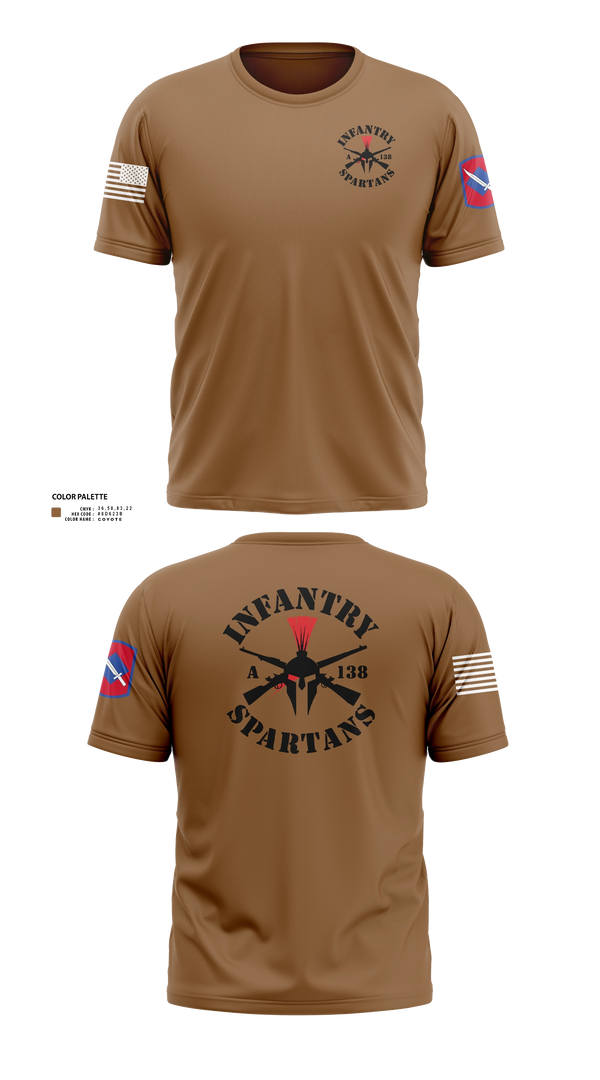 Short Sleeve Performance Shirt, Alpha Company 1-138th Infantry Regiment, , Teamtime, Team time, sublimation, custom sports apparel, team uniforms, spirit wear, spiritwear, sports uniforms, custom shirts, team store, custom team store, fundraiser sports, apparel fundraiser