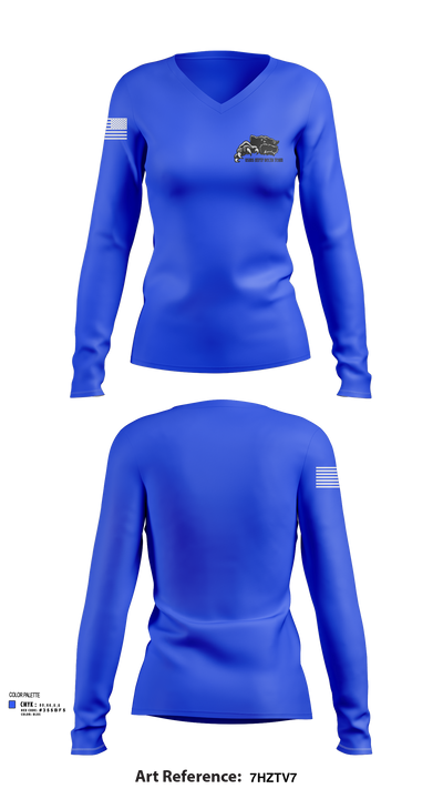 NTFTF 20726336 Women's Long Sleeve V-neck Shirt - 103