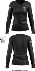 BIG DRACO 84455407 Women's Long Sleeve V-neck Shirt - 1