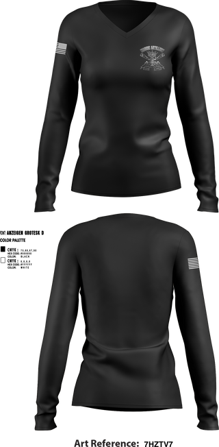 Women's Long Sleeve Vneck Shirt, BIG DRACO, , Teamtime, Team time, sublimation, custom sports apparel, team uniforms, spirit wear, spiritwear, sports uniforms, custom shirts, team store, custom team store, fundraiser sports, apparel fundraiser