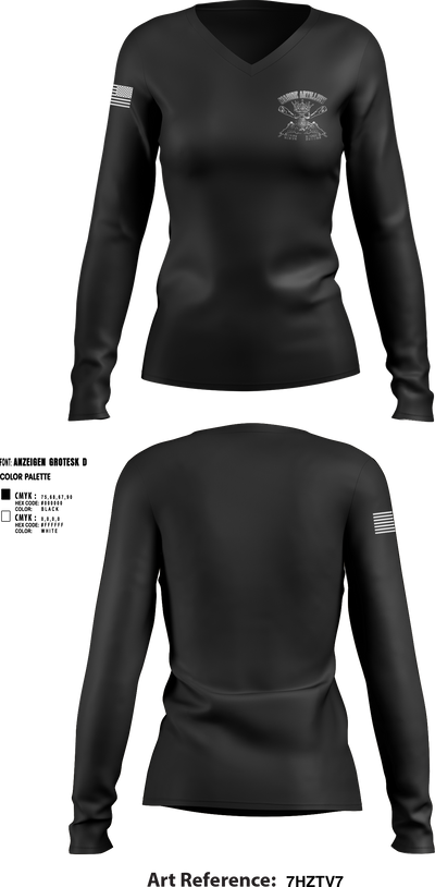 BIG DRACO 84455407 Women's Long Sleeve V-neck Shirt - 1