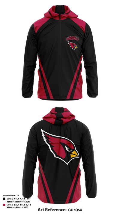 plainfield cardinals 77526201 Windbreaker - 1
