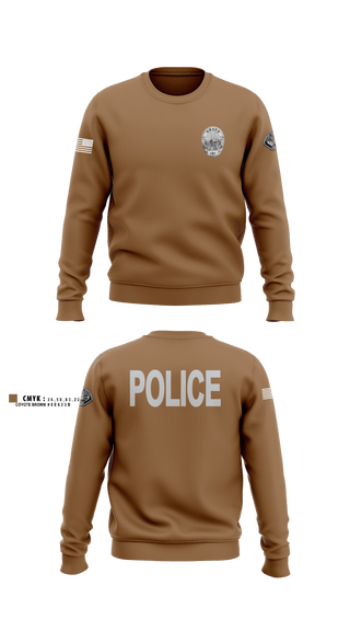 Crew Neck Sweatshirt, Desert Hot Springs Police Department, Police, Teamtime, Team time, sublimation, custom sports apparel, team uniforms, spirit wear, spiritwear, sports uniforms, custom shirts, team store, custom team store, fundraiser sports, apparel fundraiser