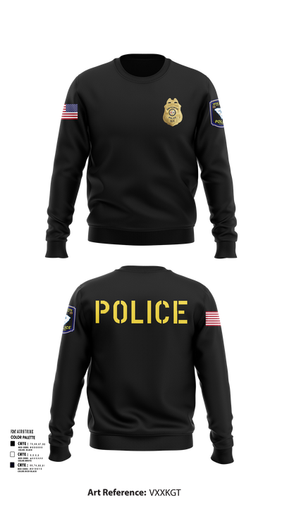 New Ellenton Police Department 612730 Crew Neck Sweatshirt - 1