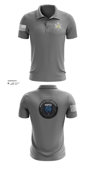 Short Sleeve Performance Polo, Manhattan Police Department, , Teamtime, Team time, sublimation, custom sports apparel, team uniforms, spirit wear, spiritwear, sports uniforms, custom shirts, team store, custom team store, fundraiser sports, apparel fundraiser