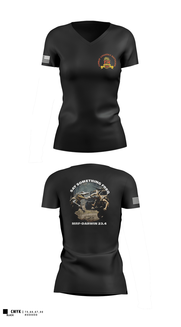 Women's Short Sleeve Vneck Shirt, Clb-5, Marines, Teamtime, Team time, sublimation, custom sports apparel, team uniforms, spirit wear, spiritwear, sports uniforms, custom shirts, team store, custom team store, fundraiser sports, apparel fundraiser