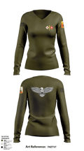 USASA BELVOIR 16372072 Women's Long Sleeve V-neck Shirt - 64