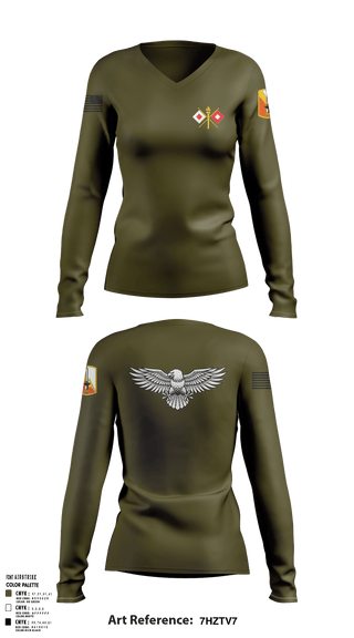 Women's Long Sleeve Vneck Shirt, USASA BELVOIR, Army, Teamtime, Team time, sublimation, custom sports apparel, team uniforms, spirit wear, spiritwear, sports uniforms, custom shirts, team store, custom team store, fundraiser sports, apparel fundraiser