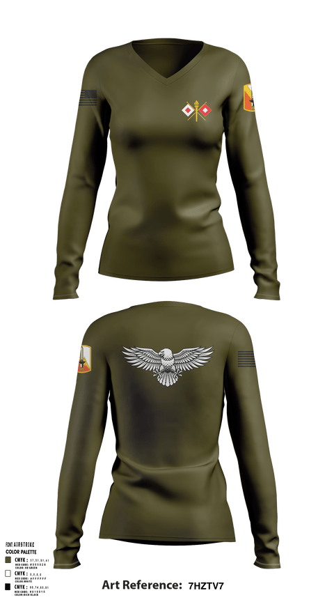 Women's Long Sleeve Vneck Shirt, USASA BELVOIR, Army, Teamtime, Team time, sublimation, custom sports apparel, team uniforms, spirit wear, spiritwear, sports uniforms, custom shirts, team store, custom team store, fundraiser sports, apparel fundraiser