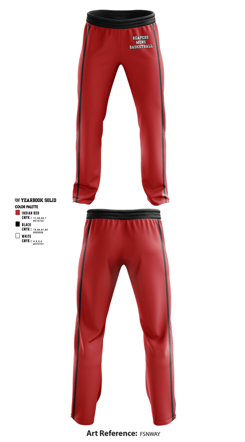 Sweatpants, Reapers, Men's Basketball, Teamtime, Team time, sublimation, custom sports apparel, team uniforms, spirit wear, spiritwear, sports uniforms, custom shirts, team store, custom team store, fundraiser sports, apparel fundraiser