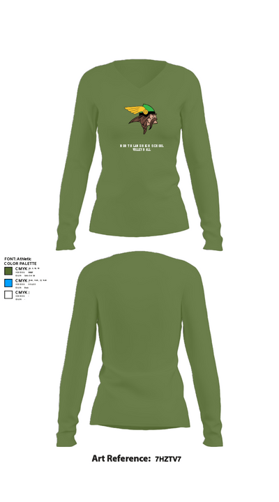 Northland High School Volleyball 74321802 Women's Long Sleeve V-neck Shirt - 13