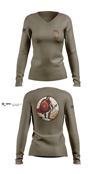 A-CO 1-32 78353702 Women's Long Sleeve V-neck Shirt - 2