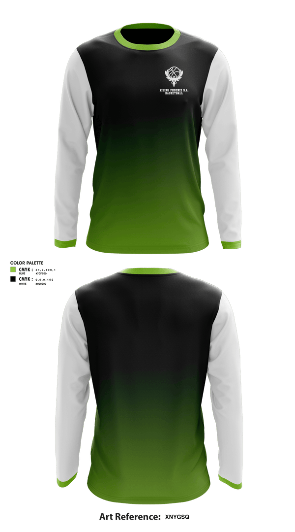 Long Sleeve Performance Shirt, Rising Phoenix S.A., Men's Basketball, Teamtime, Team time, sublimation, custom sports apparel, team uniforms, spirit wear, spiritwear, sports uniforms, custom shirts, team store, custom team store, fundraiser sports, apparel fundraiser