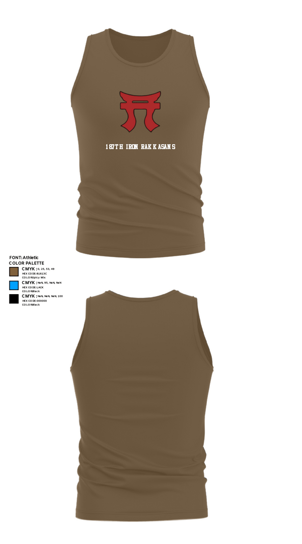 Tank Top, 187th Iron Rakkasans, Army, Teamtime, Team time, sublimation, custom sports apparel, team uniforms, spirit wear, spiritwear, sports uniforms, custom shirts, team store, custom team store, fundraiser sports, apparel fundraiser
