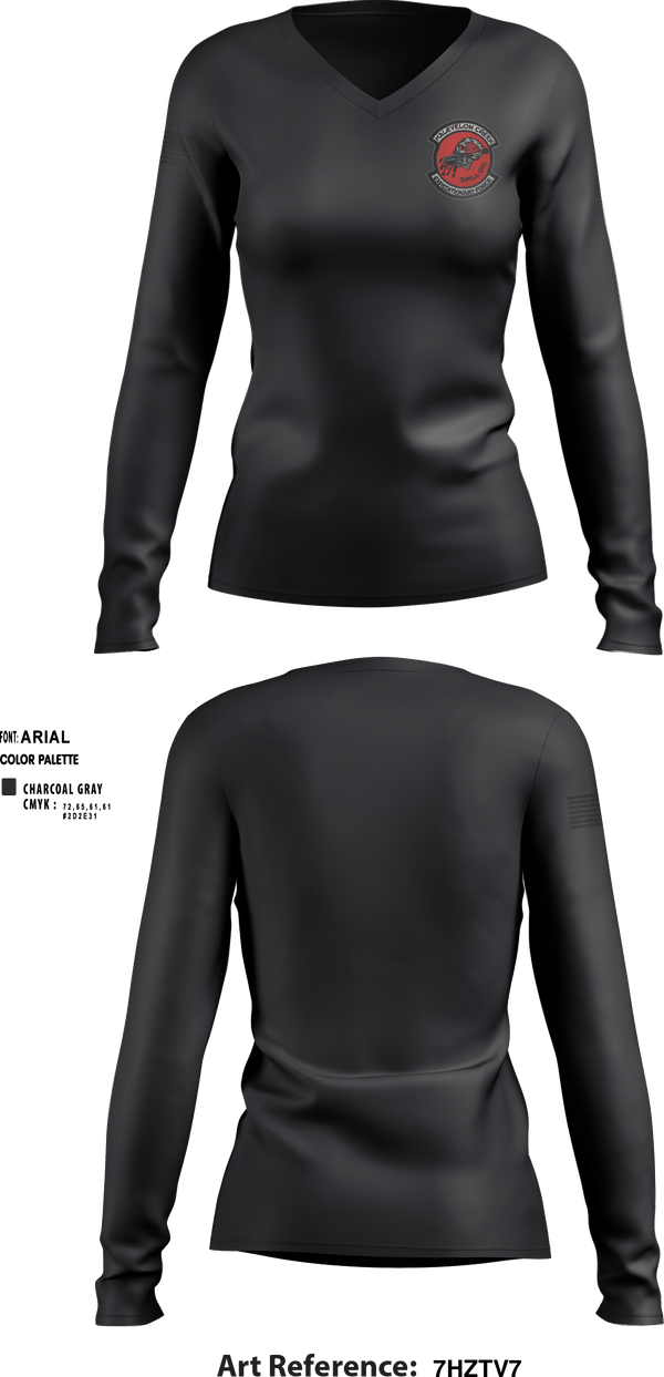 Women's Long Sleeve Vneck Shirt, LAZY HELLDIVER, Army, Teamtime, Team time, sublimation, custom sports apparel, team uniforms, spirit wear, spiritwear, sports uniforms, custom shirts, team store, custom team store, fundraiser sports, apparel fundraiser