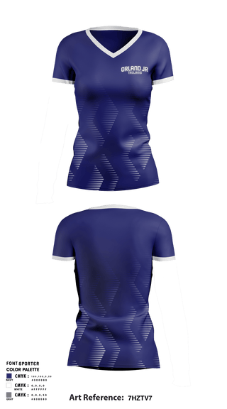 Women's Short Sleeve Vneck Shirt, Orland Jr Trojans Cheer, Cheer, Teamtime, Team time, sublimation, custom sports apparel, team uniforms, spirit wear, spiritwear, sports uniforms, custom shirts, team store, custom team store, fundraiser sports, apparel fundraiser