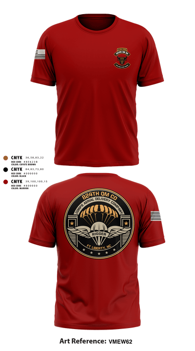 824th QM CO (CADC-A) 69842964 Short Sleeve Performance Shirt - 3 (2)