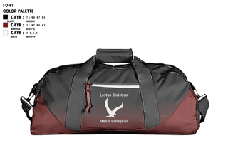 Duffle Bag, Eagles, Men's Volleyball, Teamtime, Team time, sublimation, custom sports apparel, team uniforms, spirit wear, spiritwear, sports uniforms, custom shirts, team store, custom team store, fundraiser sports, apparel fundraiser