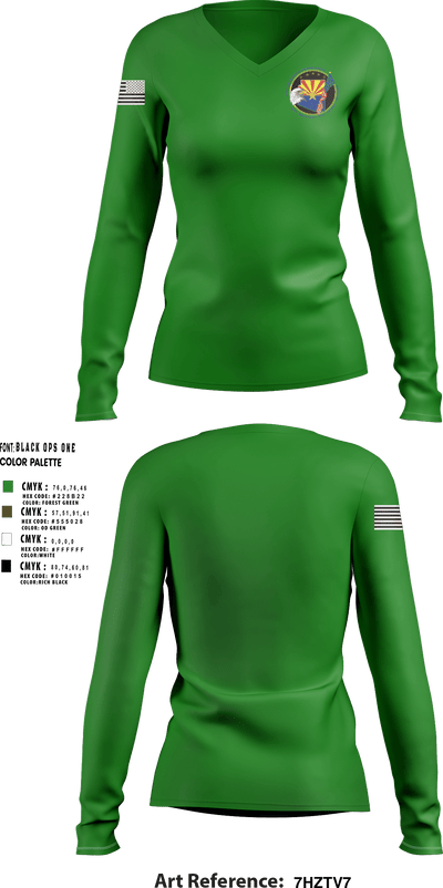 Arizona Department of Veterans ServicesArizona Department of Veterans Services 73675196 Women's Long Sleeve V-neck Shirt - 1