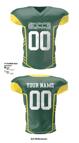 Football Jersey, New Milford Bulls Football And Cheerleading, Football, Teamtime, Team time, sublimation, custom sports apparel, team uniforms, spirit wear, spiritwear, sports uniforms, custom shirts, team store, custom team store, fundraiser sports, apparel fundraiser