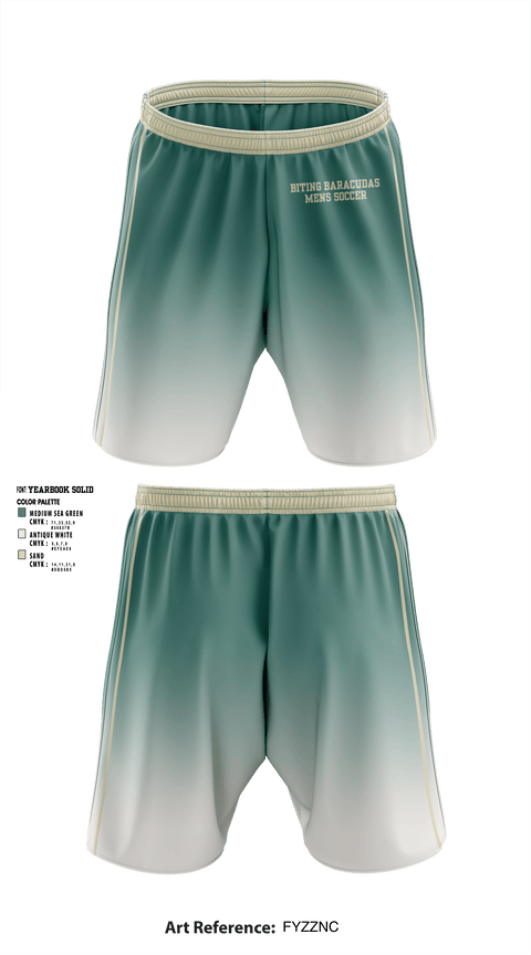 Athletic Shorts With Pockets, Biting Baracudas, Men's Soccer, Teamtime, Team time, sublimation, custom sports apparel, team uniforms, spirit wear, spiritwear, sports uniforms, custom shirts, team store, custom team store, fundraiser sports, apparel fundraiser