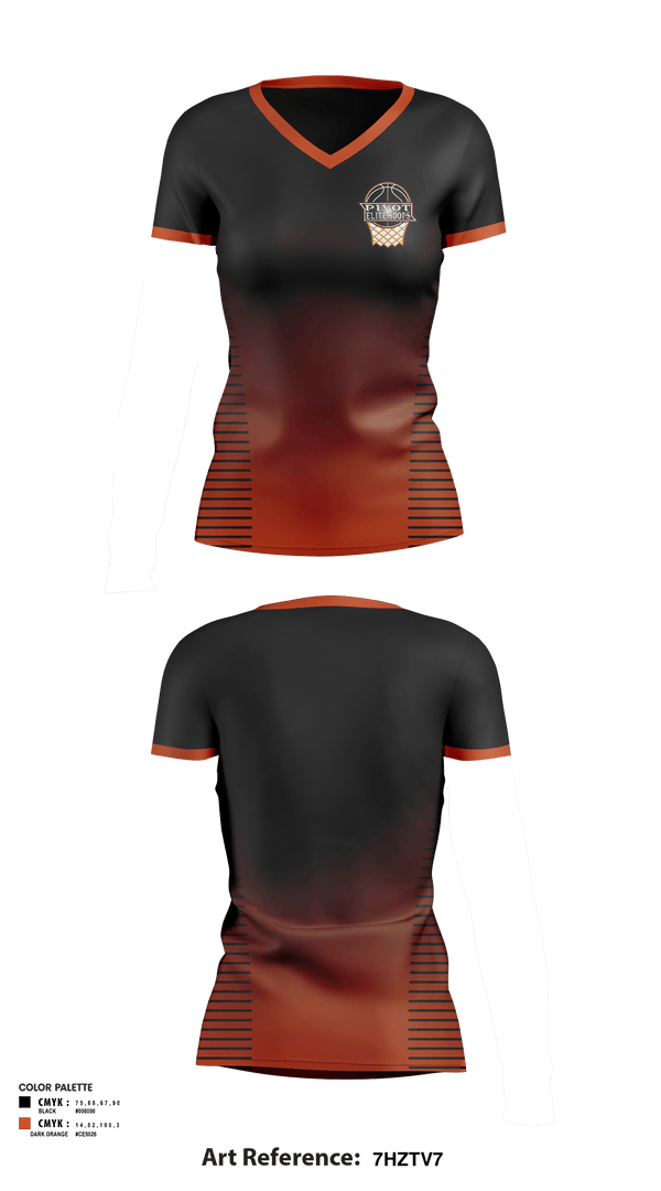 Women's Short Sleeve Vneck Shirt, Pivot Elite Hoops, Women's Basketball, Teamtime, Team time, sublimation, custom sports apparel, team uniforms, spirit wear, spiritwear, sports uniforms, custom shirts, team store, custom team store, fundraiser sports, apparel fundraiser