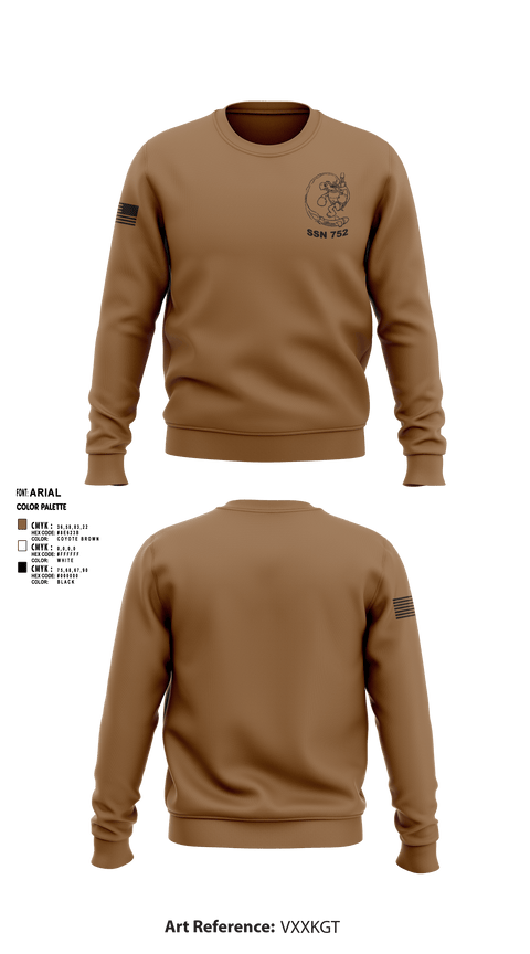 Crew Neck Sweatshirt, USS PASADENA, Navy, Teamtime, Team time, sublimation, custom sports apparel, team uniforms, spirit wear, spiritwear, sports uniforms, custom shirts, team store, custom team store, fundraiser sports, apparel fundraiser