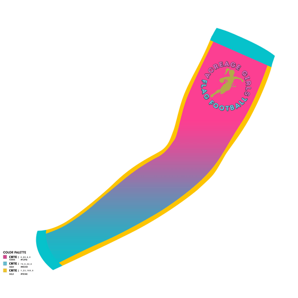 Arm Sleeve, Acreage Girls Flag Football, Football, Teamtime, Team time, sublimation, custom sports apparel, team uniforms, spirit wear, spiritwear, sports uniforms, custom shirts, team store, custom team store, fundraiser sports, apparel fundraiser