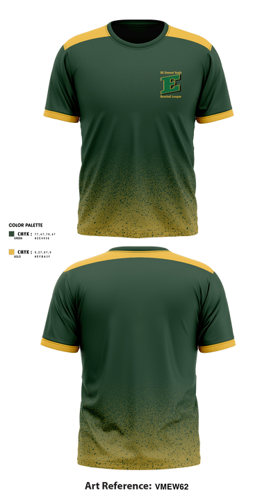 DC Everest Youth Baseball League 17508188 Short Sleeve Performance Shirt - 1