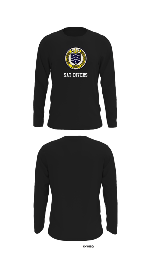 Long Sleeve Performance Shirt, SAT DIVERS, Navy, Teamtime, Team time, sublimation, custom sports apparel, team uniforms, spirit wear, spiritwear, sports uniforms, custom shirts, team store, custom team store, fundraiser sports, apparel fundraiser