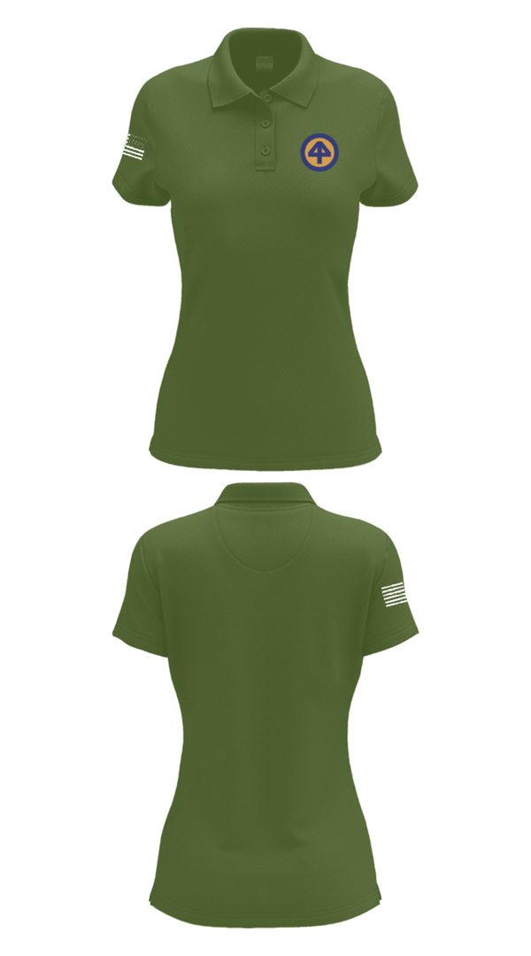 Women's Short Sleeve Performance Polo, A CO 2-113th, Army, Teamtime, Team time, sublimation, custom sports apparel, team uniforms, spirit wear, spiritwear, sports uniforms, custom shirts, team store, custom team store, fundraiser sports, apparel fundraiser